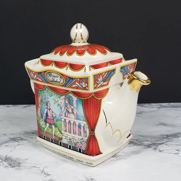 Sadler Romeo Juliette Teapot Shakespear Vintage - Picture 2 of 11